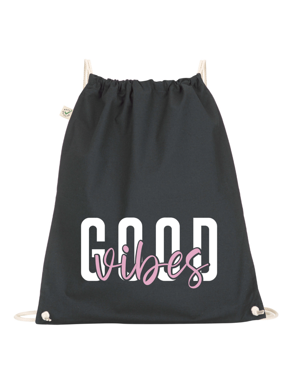 GOOD VIBES Turnbeutel / Tasche schwarz
