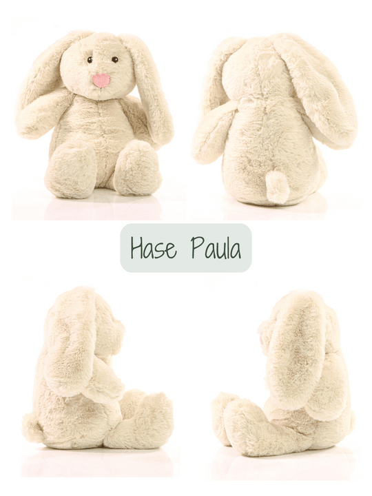 Kuschelhase PAULA - mit seinen Schlappohren ist er das ideale Geschenk für deinen Lieblingsmenschen.