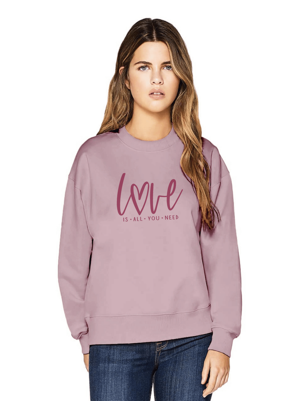 LOVE IS ALL Damen Sweatshirt drop-shoulder Model