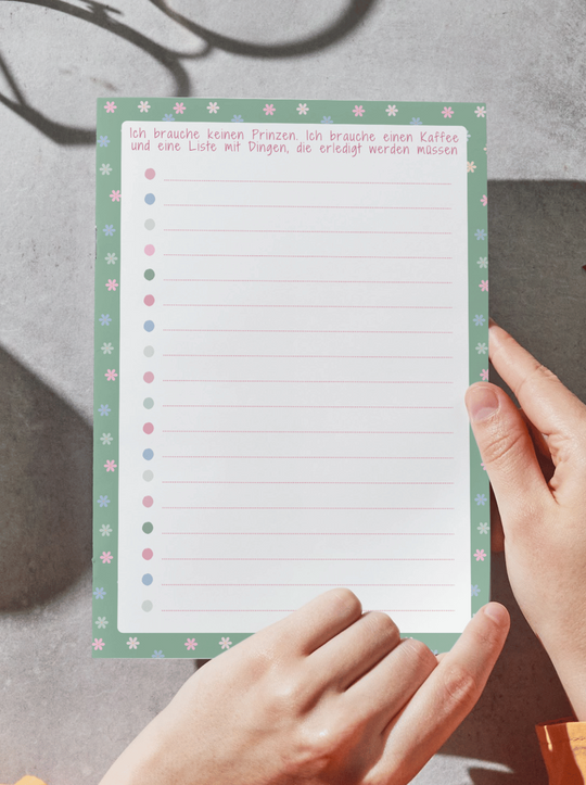 LISTENQUEEN Notizblock DIN A6
