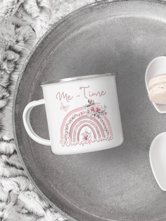 Me Time Emaillebecher personalisiert - Alles auf Anfang - Geschenke für Frauen