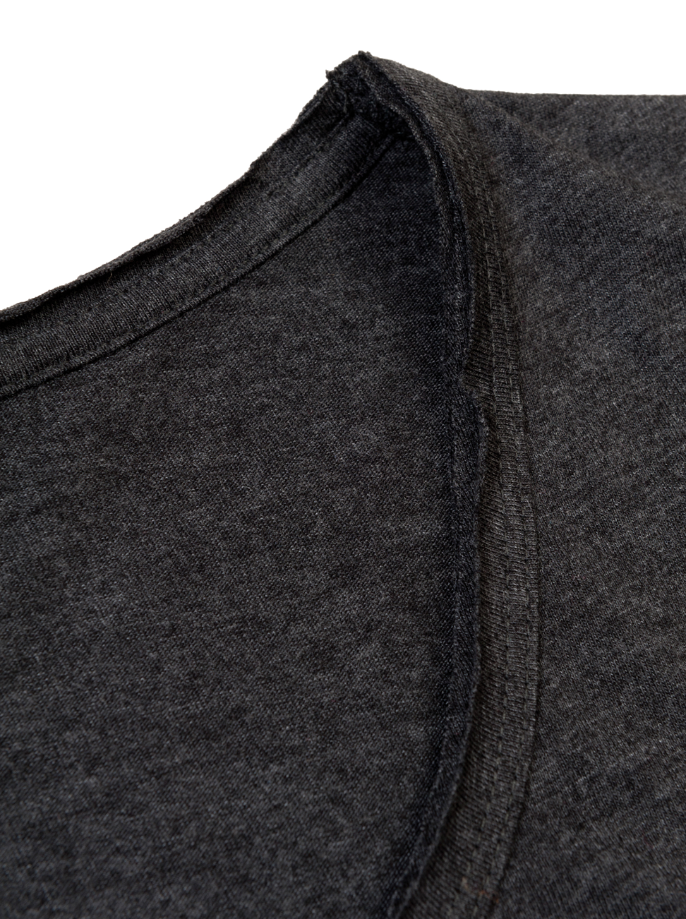Herren T-Shirt tieferer Halsausschnitt | Charcoal Grey Melange