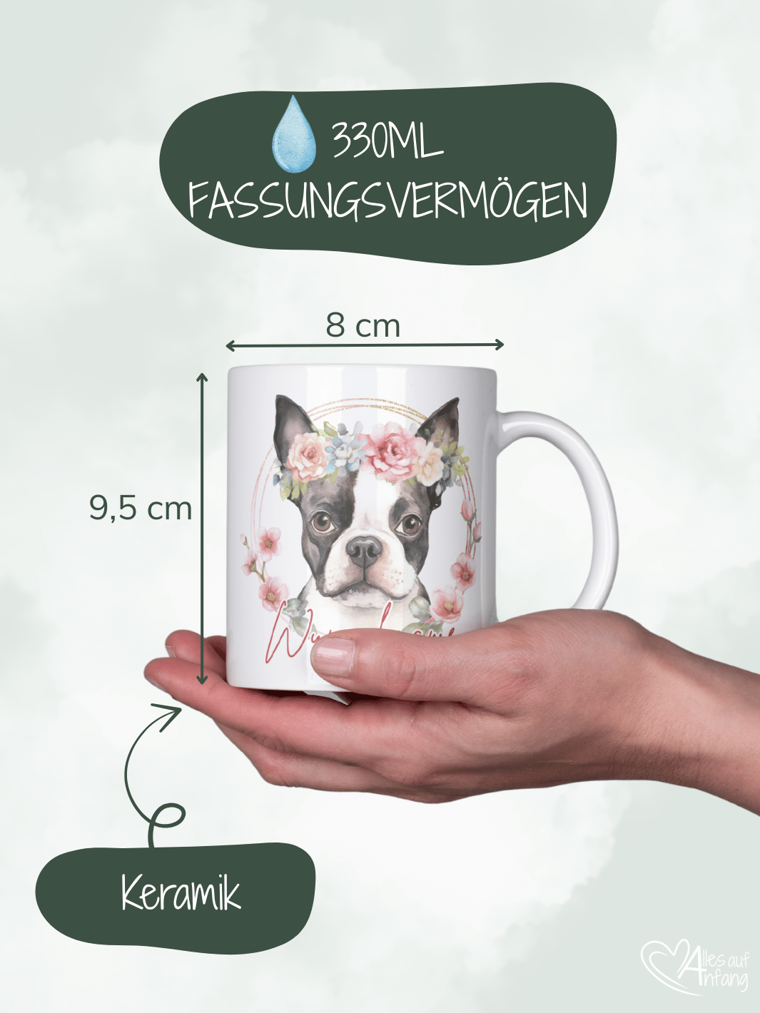 Personalisierbare Keramiktassen, handgefertigt in Deutschland, individuelles Geschenk für Freundin, nachhaltige Tasse für Kaffee oder Tee, liebevoll gestaltetes Motiv, personalisierbar mit Name