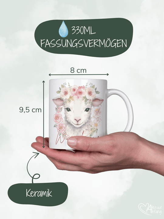 Personalisierbare Keramiktassen, handgefertigt in Deutschland, individuelles Geschenk für Freundin, nachhaltige Tasse für Kaffee oder Tee, liebevoll gestaltetes Motiv, personalisierbar mit Name