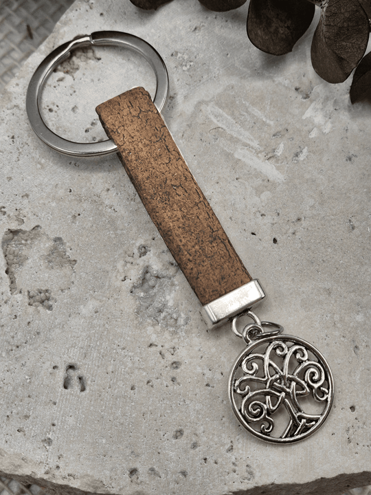 LEBENSBAUM Kork Schlüsselanhänger braun