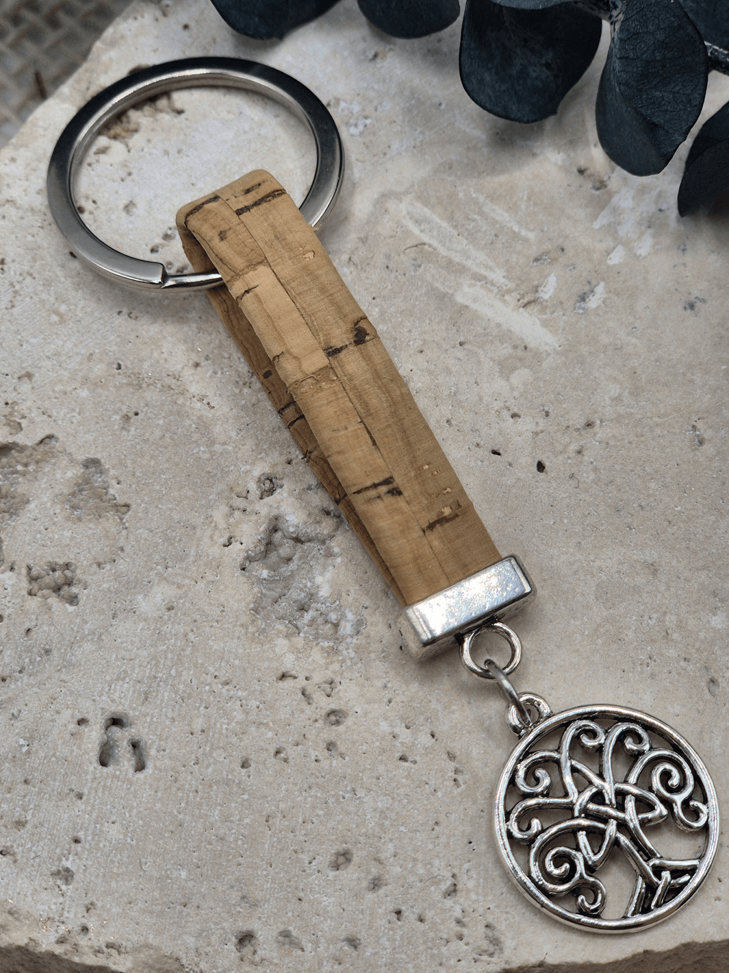 LEBENSBAUM Kork Schlüsselanhänger natur