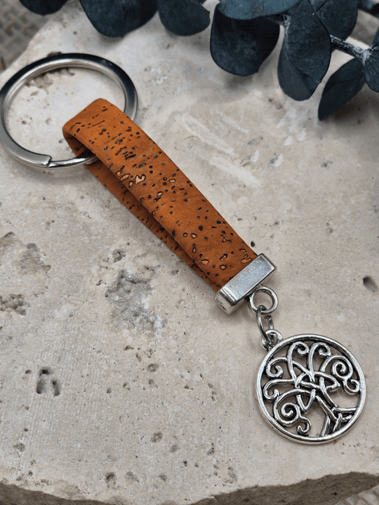 LEBENSBAUM Kork Schlüsselanhänger orange