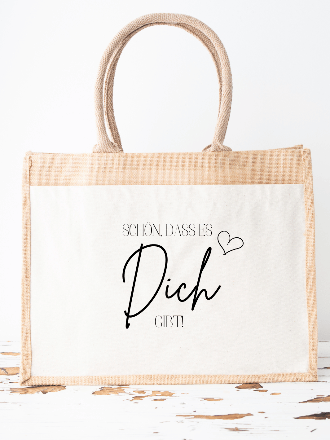 SCHÖN,DASS ES DICH GIBT Jute Shopper