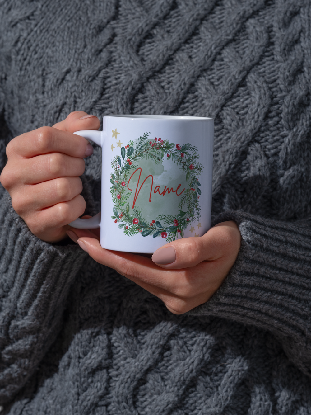 Weihnachtsgeschenk mit Herz & Seele - ideal für die Freundin, Kinder und Lieblingsmenschen - Motiv WEIHNACHTSBÄR Tasse (personalisierbar)
