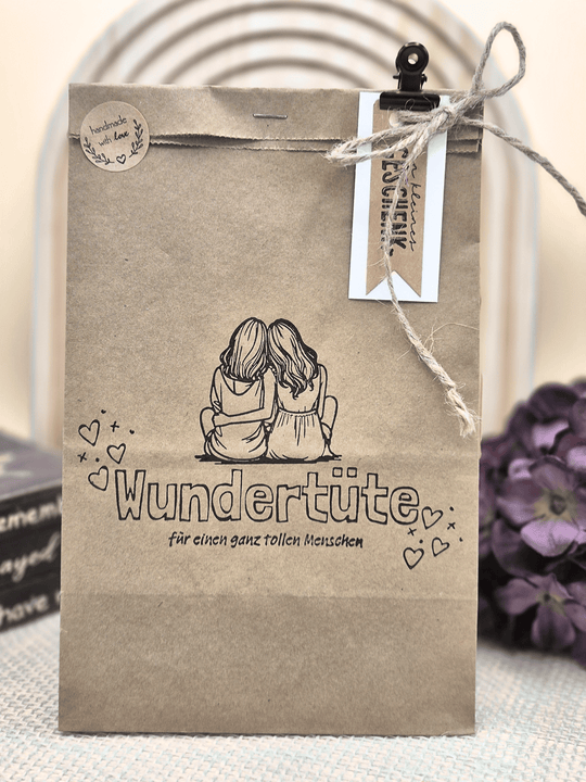 Nachhaltige Wundertüten für Frauen – liebevoll gepackt mit kleinen Geschenken, Achtsamkeits-Produkten und Überraschungen für Selbstfürsorge, Freude und besondere Wohlfühlmomente.