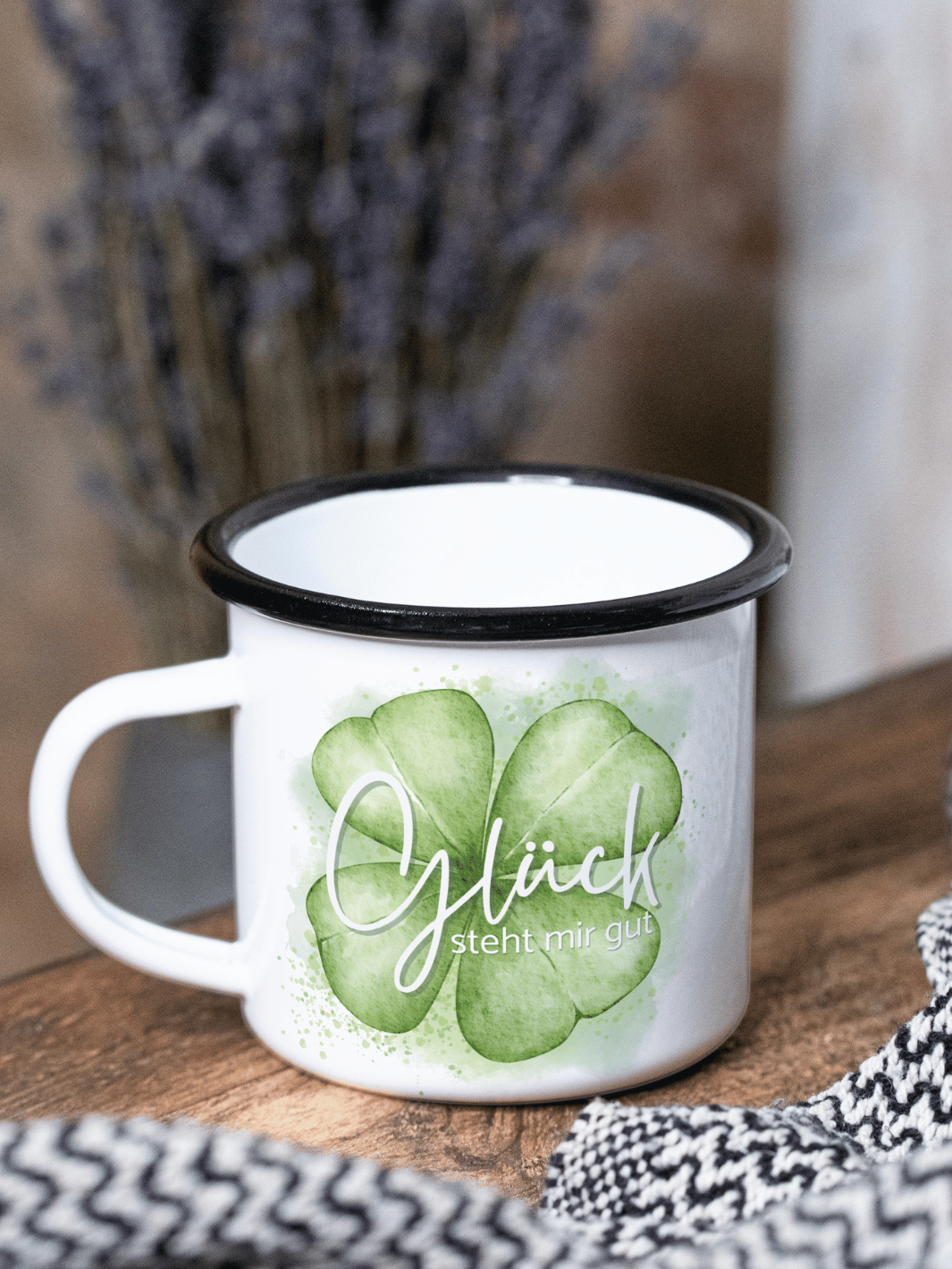 GLÜCK Emaillebecher - Alles auf Anfang - personalisierte Geschenke für Frauen