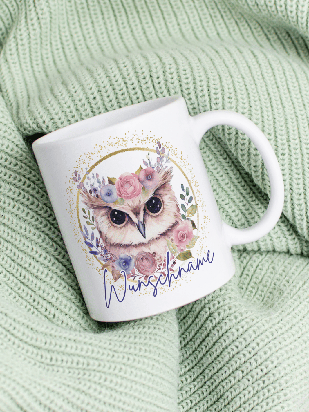 Personalisierbare Keramiktassen, handgefertigt in Deutschland, individuelles Geschenk für Freundin, nachhaltige Tasse für Kaffee oder Tee, liebevoll gestaltetes Motiv, personalisierbar mit Name