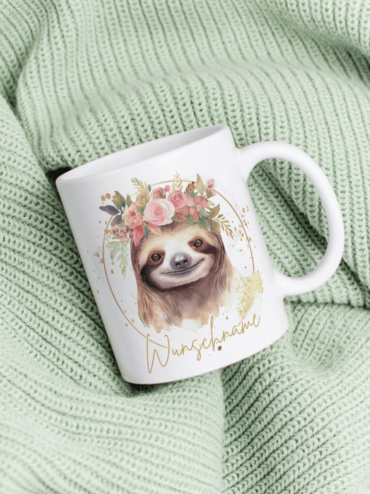 Personalisierbare Keramiktassen, handgefertigt in Deutschland, individuelles Geschenk für Freundin, nachhaltige Tasse für Kaffee oder Tee, liebevoll gestaltetes Motiv, personalisierbar mit Name