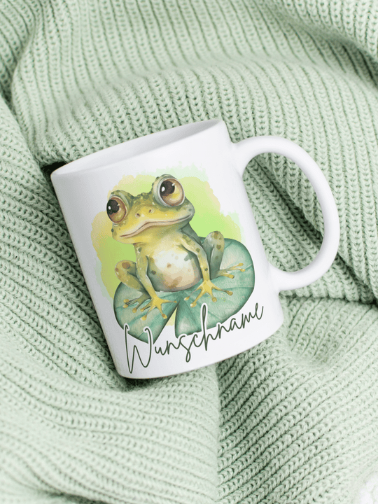 Personalisierbare Keramiktassen, handgefertigt in Deutschland, individuelles Geschenk für Freundin, nachhaltige Tasse für Kaffee oder Tee, liebevoll gestaltetes Motiv, personalisierbar mit Name