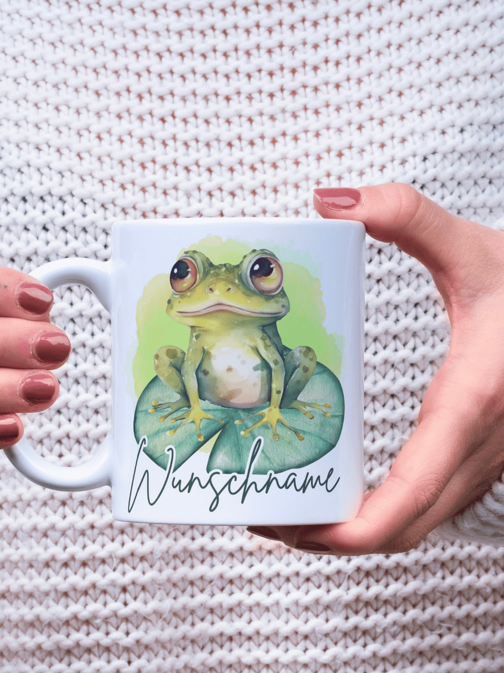 Personalisierbare Keramiktassen, handgefertigt in Deutschland, individuelles Geschenk für Freundin, nachhaltige Tasse für Kaffee oder Tee, liebevoll gestaltetes Motiv, personalisierbar mit Name