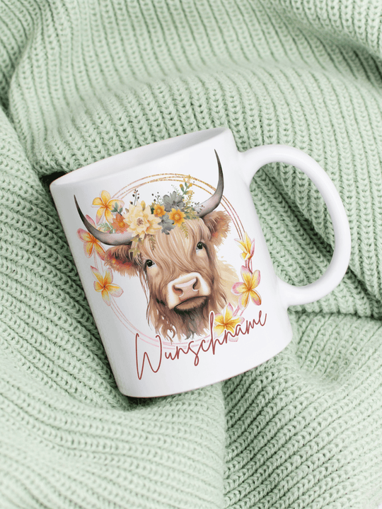 Personalisierbare Keramiktassen, handgefertigt in Deutschland, individuelles Geschenk für Freundin, nachhaltige Tasse für Kaffee oder Tee, liebevoll gestaltetes Motiv, personalisierbar mit Name