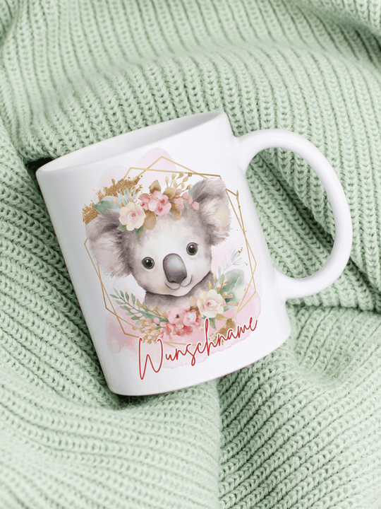 Personalisierbare Keramiktassen, handgefertigt in Deutschland, individuelles Geschenk für Freundin, nachhaltige Tasse für Kaffee oder Tee, liebevoll gestaltetes Motiv, personalisierbar mit Name