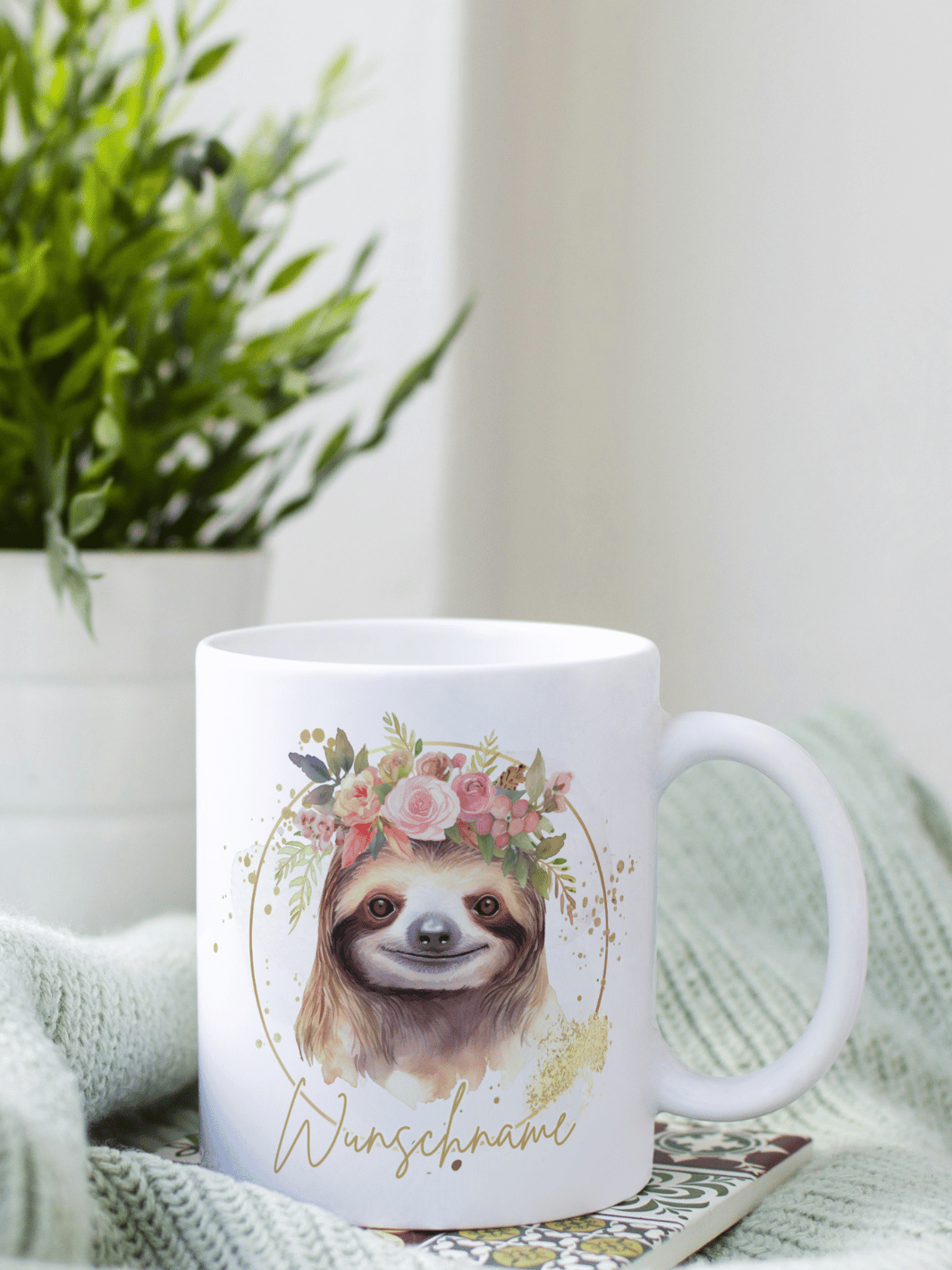 Personalisierbare Keramiktassen, handgefertigt in Deutschland, individuelles Geschenk für Freundin, nachhaltige Tasse für Kaffee oder Tee, liebevoll gestaltetes Motiv, personalisierbar mit Name