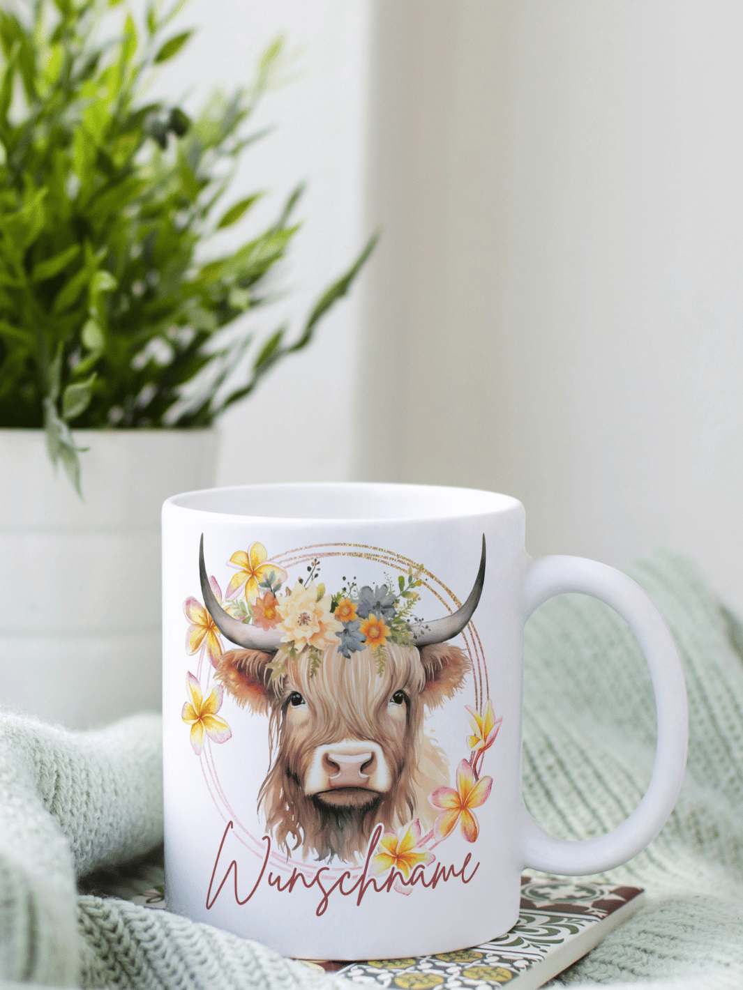 Personalisierbare Keramiktassen, handgefertigt in Deutschland, individuelles Geschenk für Freundin, nachhaltige Tasse für Kaffee oder Tee, liebevoll gestaltetes Motiv, personalisierbar mit Name