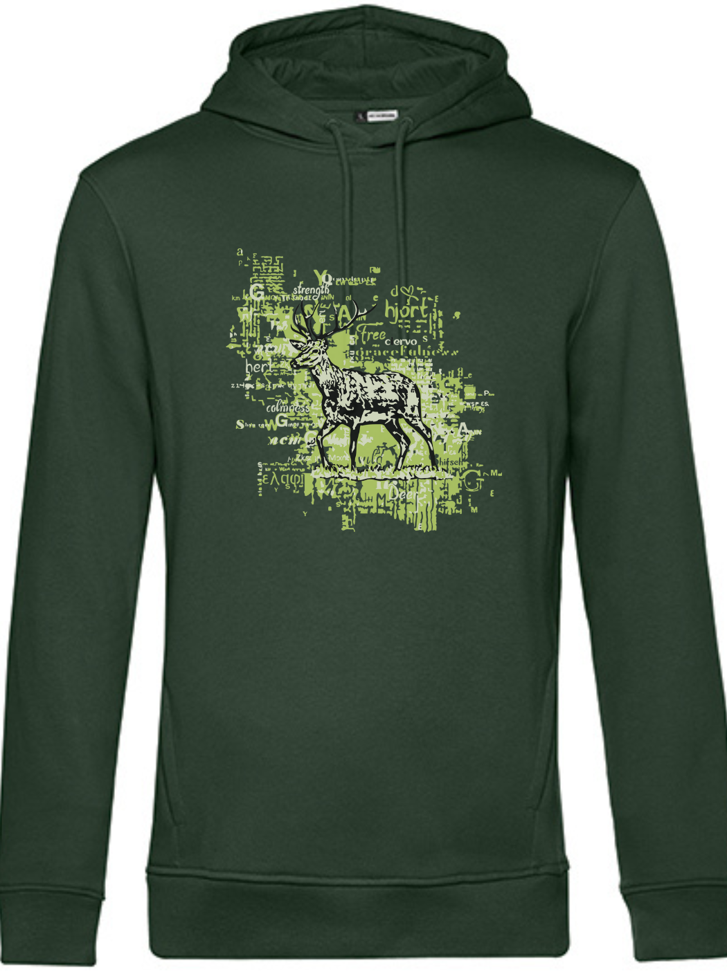 Traumhirsch Unisex slimfit Hoodie forest green