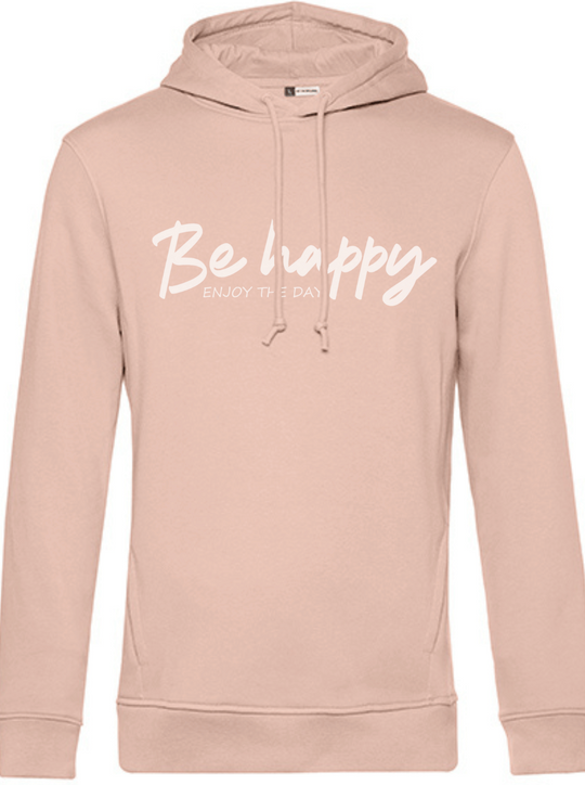 BE HAPPY Unisex Hoodie slimfit softrose