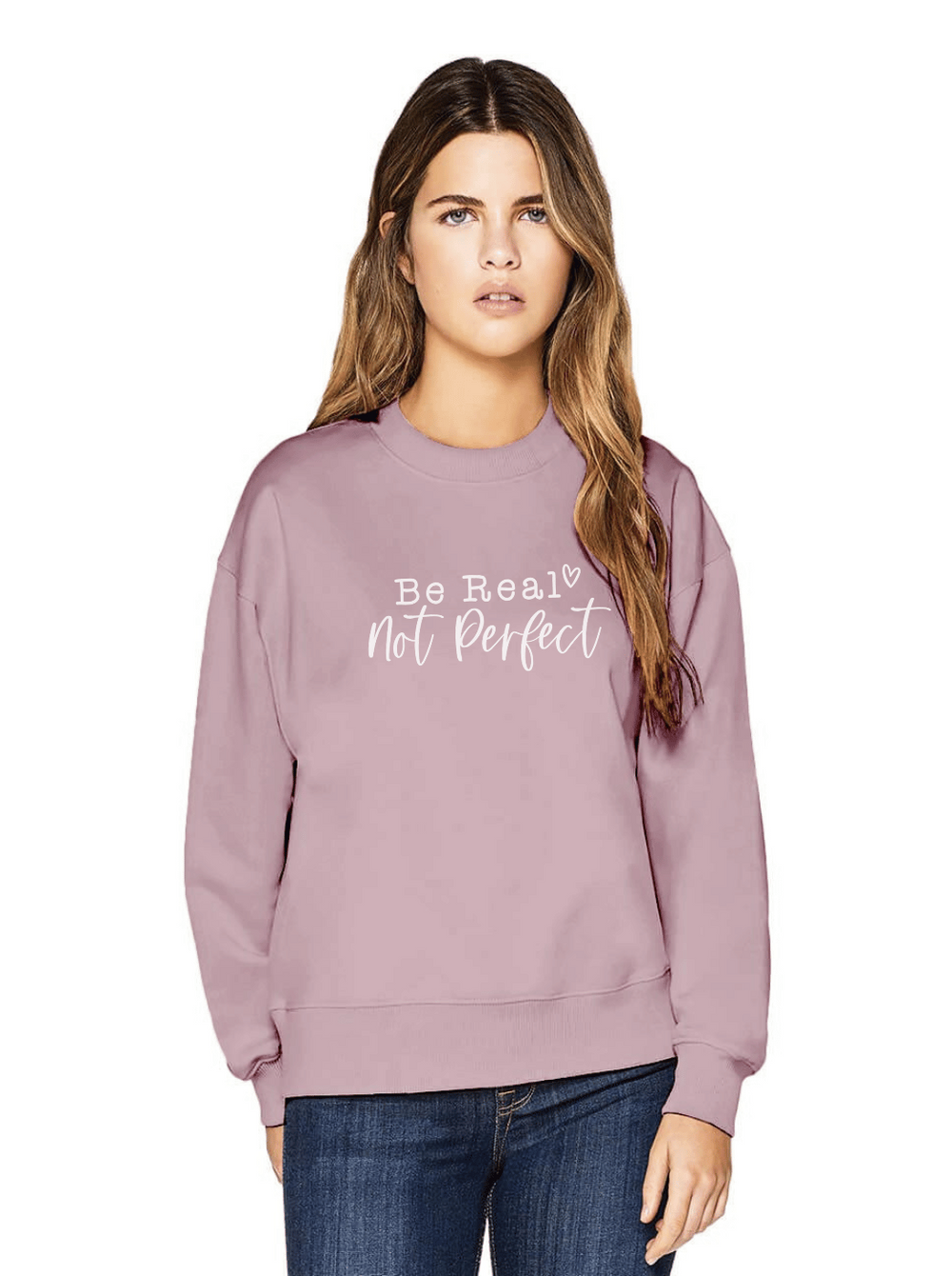 BE REAL Damen Sweatshirt drop-shoulder Model