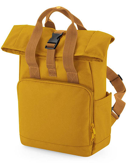 Recycled Mini Twin Handle Roll-Top Backpack | mustard (Musterverkauf)