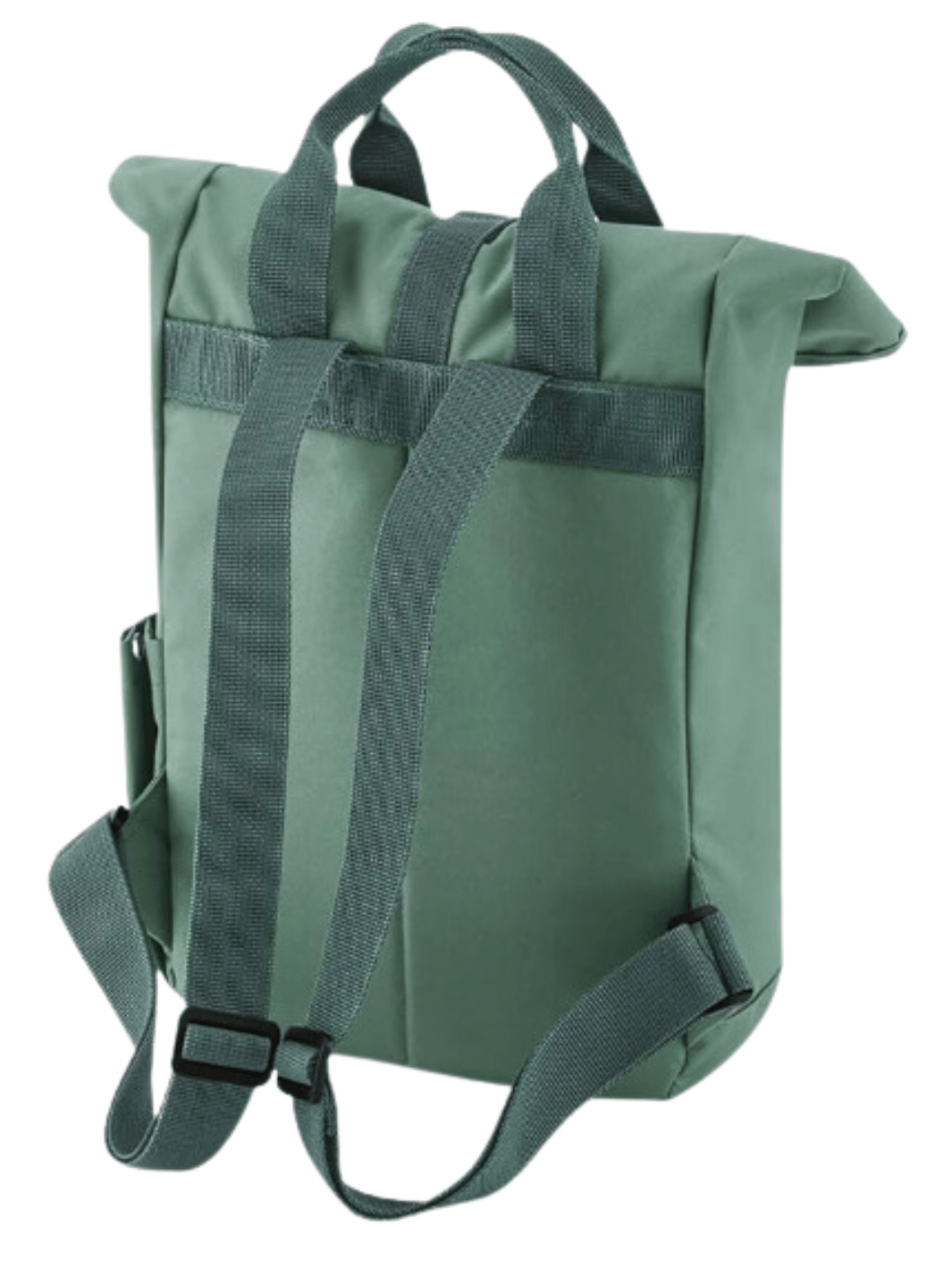 Recycled Mini Twin Handle Roll-Top Backpack sage green (Musterverkauf)