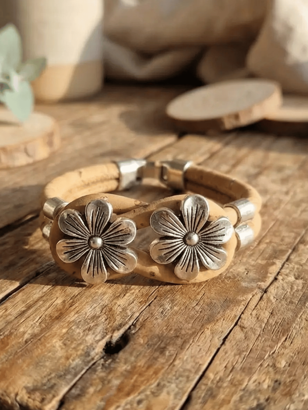 naturfarbenes Blumen Korkband - achtsame Geschenke für Frauen bei Alles auf Anfang in Bedburg, NRW