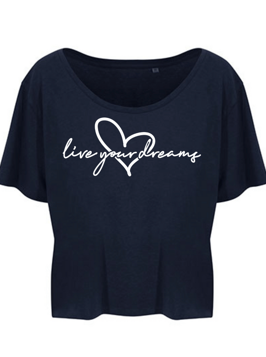 LIVE YOUR DREAMS Damen Crop Top navy