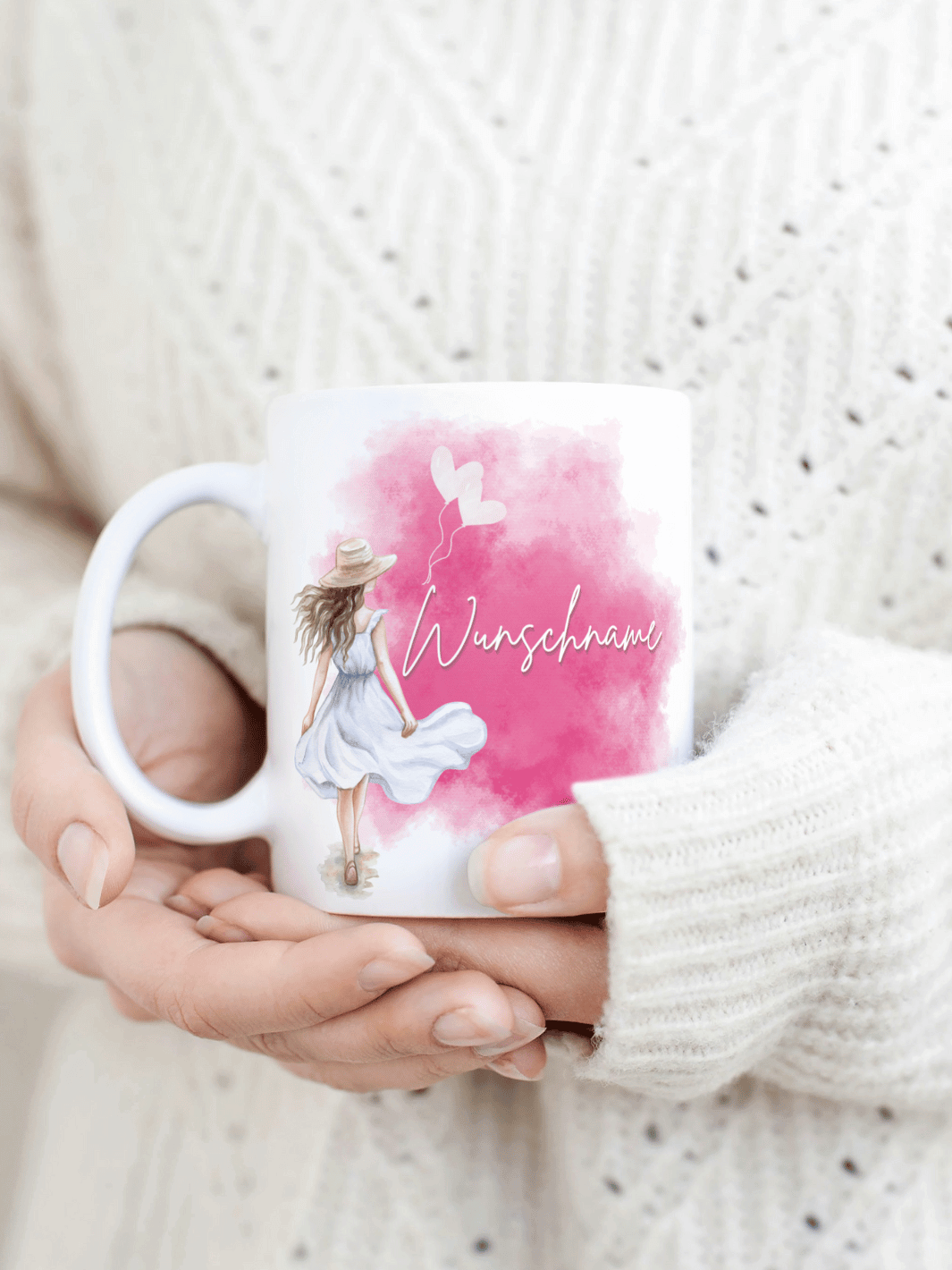 Collect Moments, not things - Personalisierbare Keramiktassen, handgefertigt in Deutschland, individuelles Geschenk für Freundin, nachhaltige Tasse für Kaffee oder Tee, liebevoll gestaltetes Motiv, personalisierbar mit Name