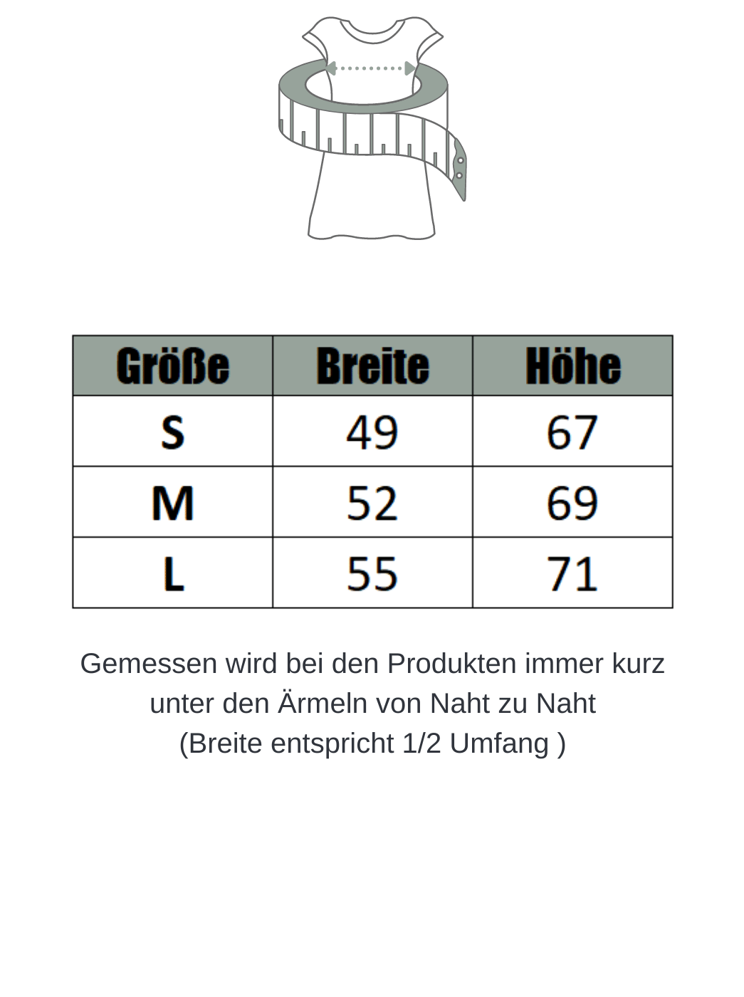 Größentabelle