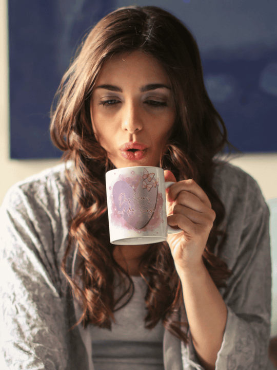 Keramiktasse mit Spruch „Das Herz auf der Zunge“ – Geschenk für Frauen, Ehrlichkeit, Echtheit & mutige Gefühle
