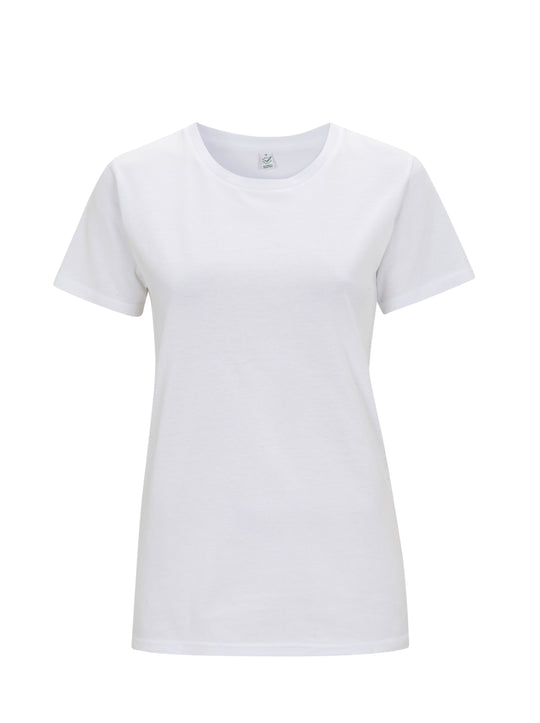 Damen Basic T-Shirt weiß