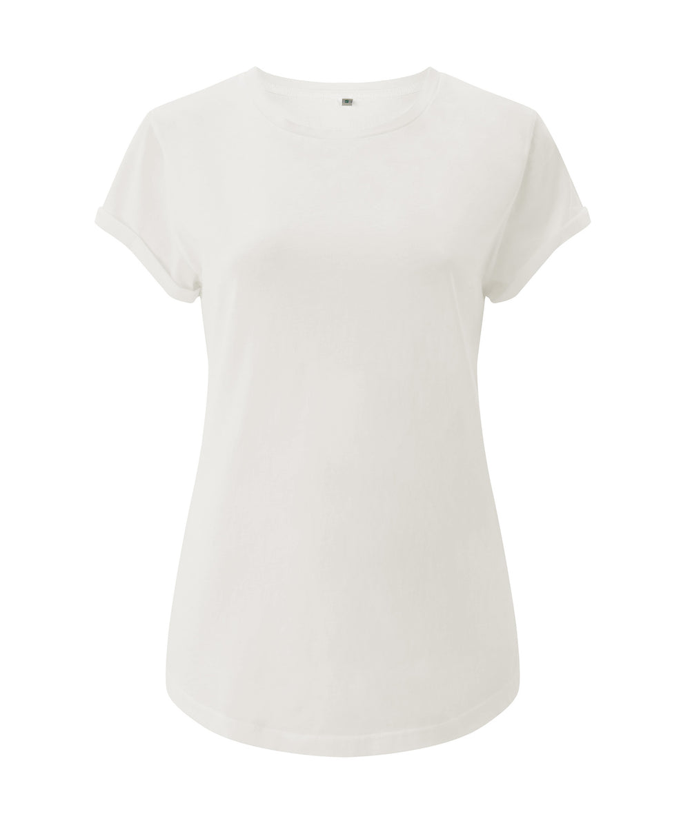 Damen T-Shirt rolled Arms (Auslaufartikel Farbe) white mist