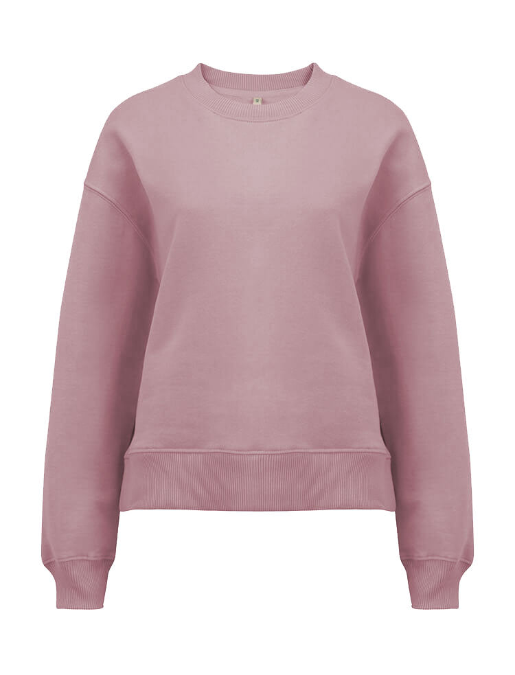 Damen Sweatshirt (Auslaufartikel) dropshoulder purple rose