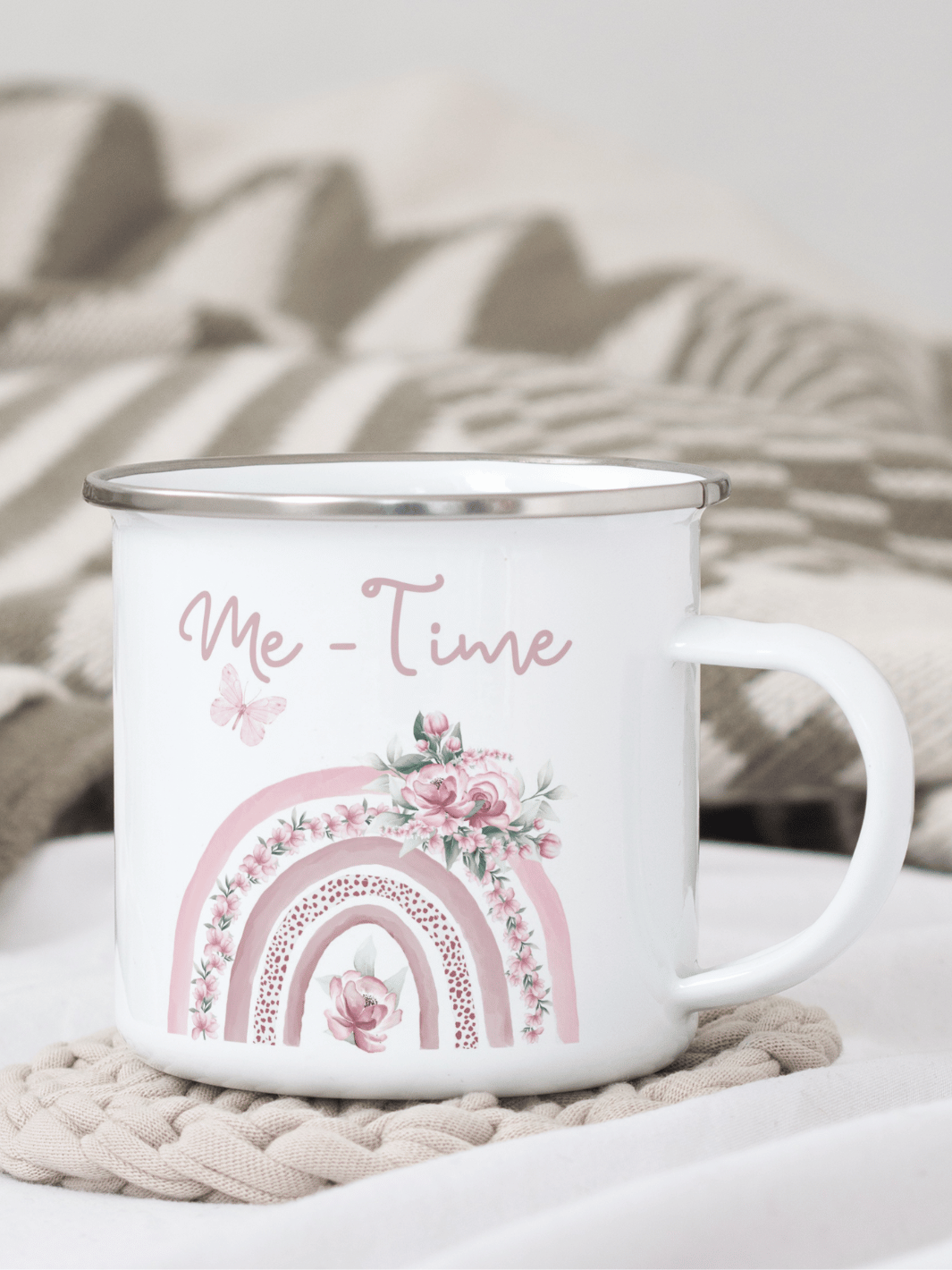 Me Time Emaillebecher in Wundertüte - Alles auf Anfang - achtsame Geschenke für Frauen aus Bedburg, NRW