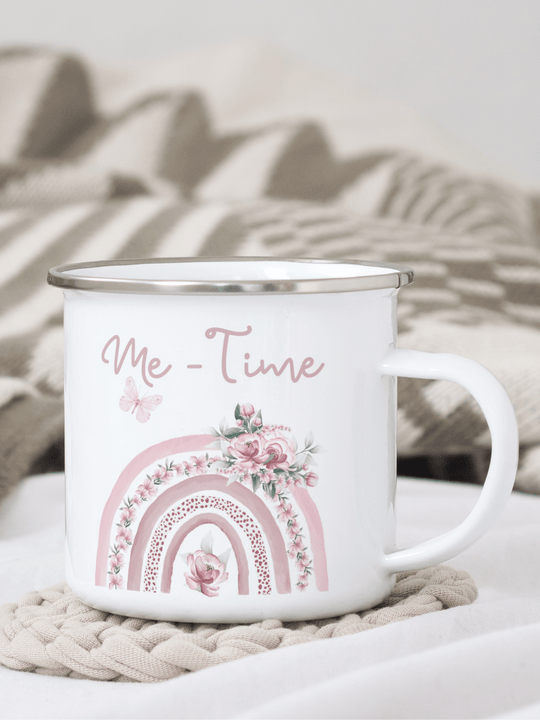 Me Time Emaillebecher in Wundertüte - Alles auf Anfang - achtsame Geschenke für Frauen aus Bedburg, NRW