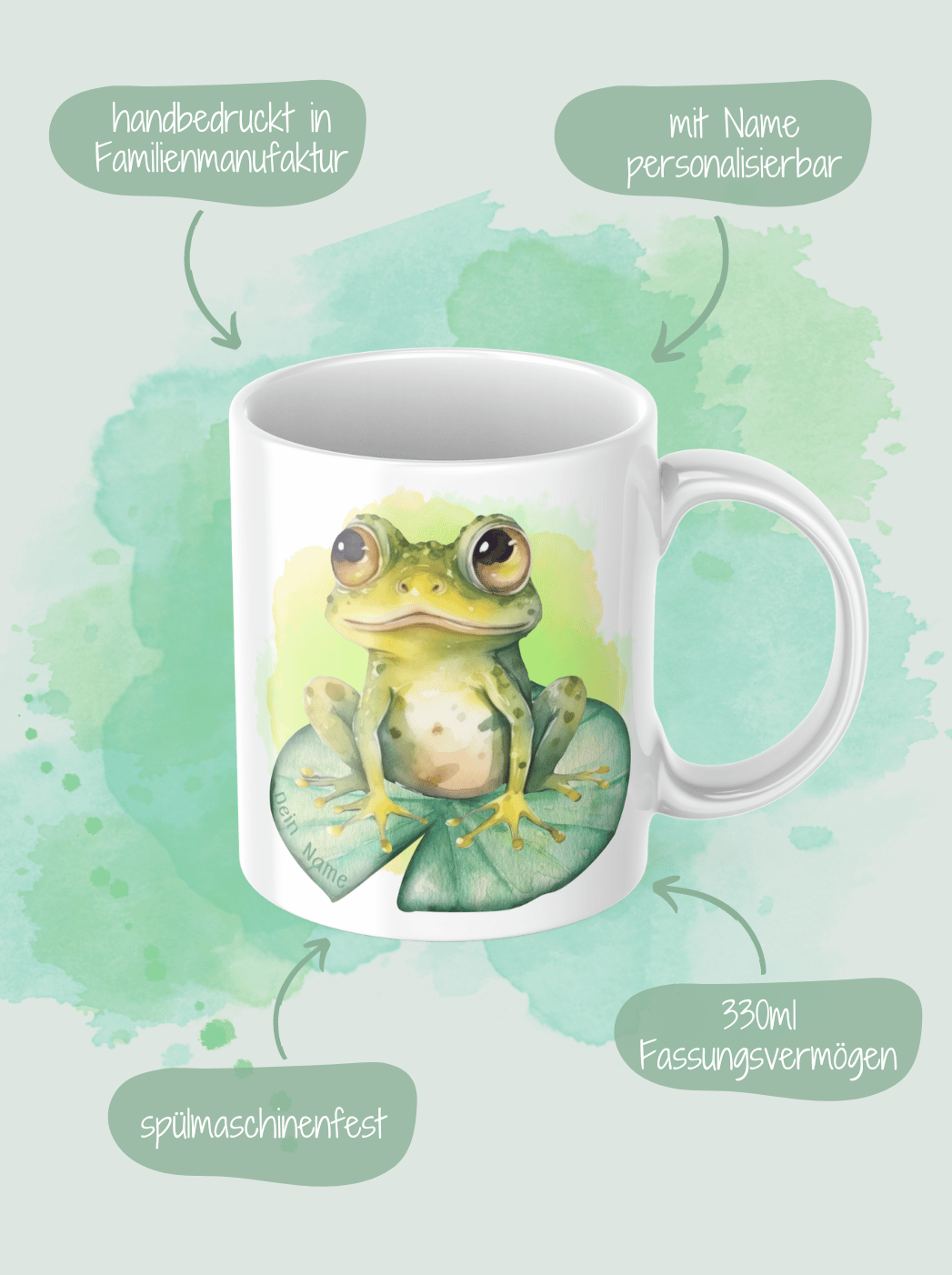 FROSCH Tasse (personalisierbar) Erklärung