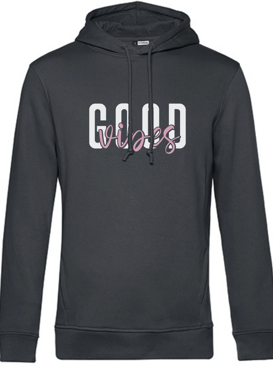 GOOD VIBES Unisex Hoodie slimfit asphalt