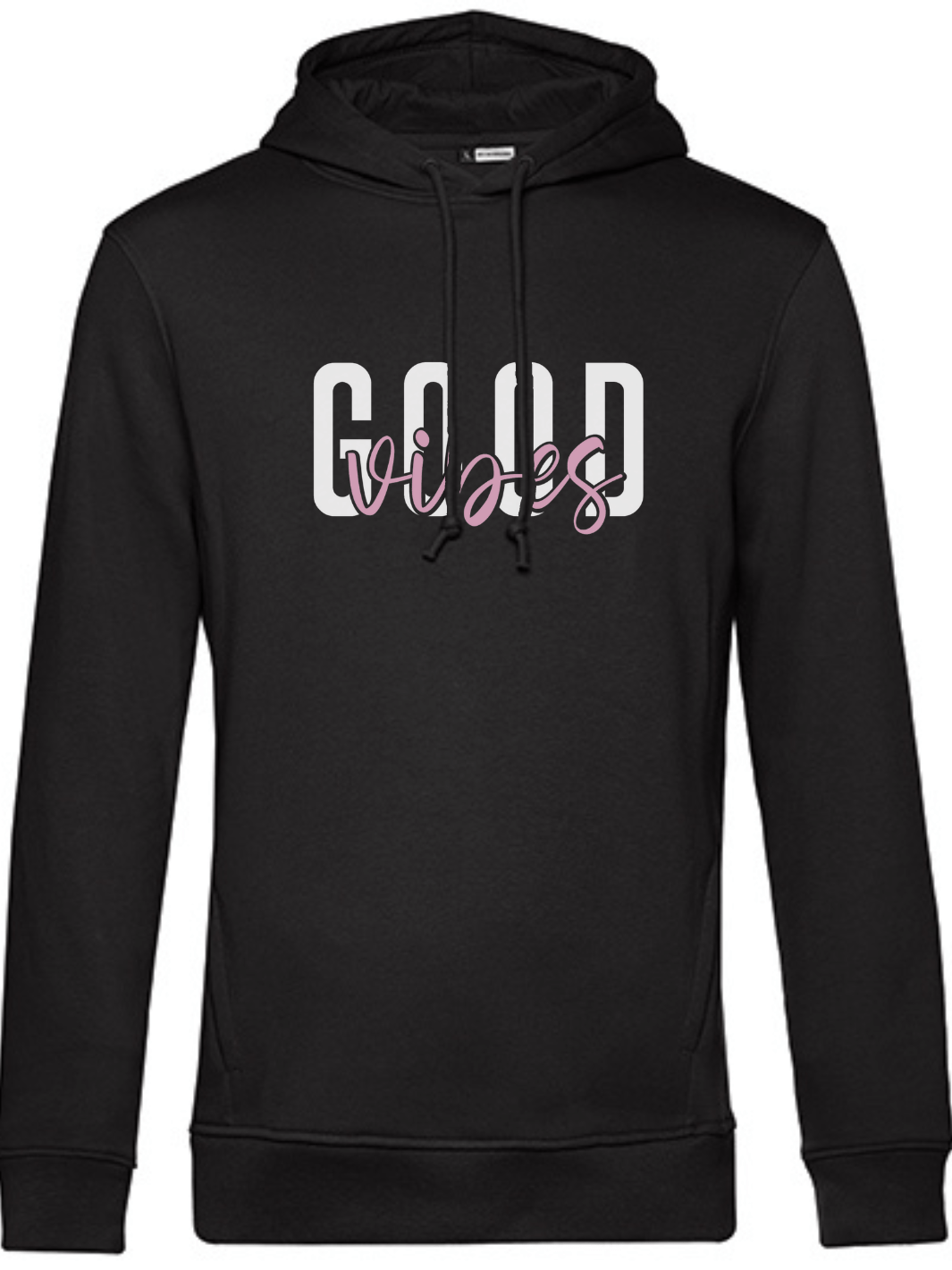 GOOD VIBES Unisex Hoodie slimfit schwarz