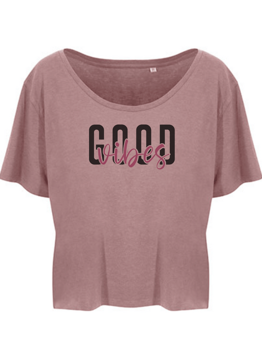 GOOD VIBES Damen Crop Top dusty pink