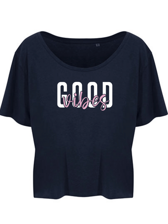 GOOD VIBES Damen Crop Top navy