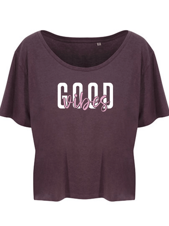 GOOD VIBES Damen Crop Top wild mulberry