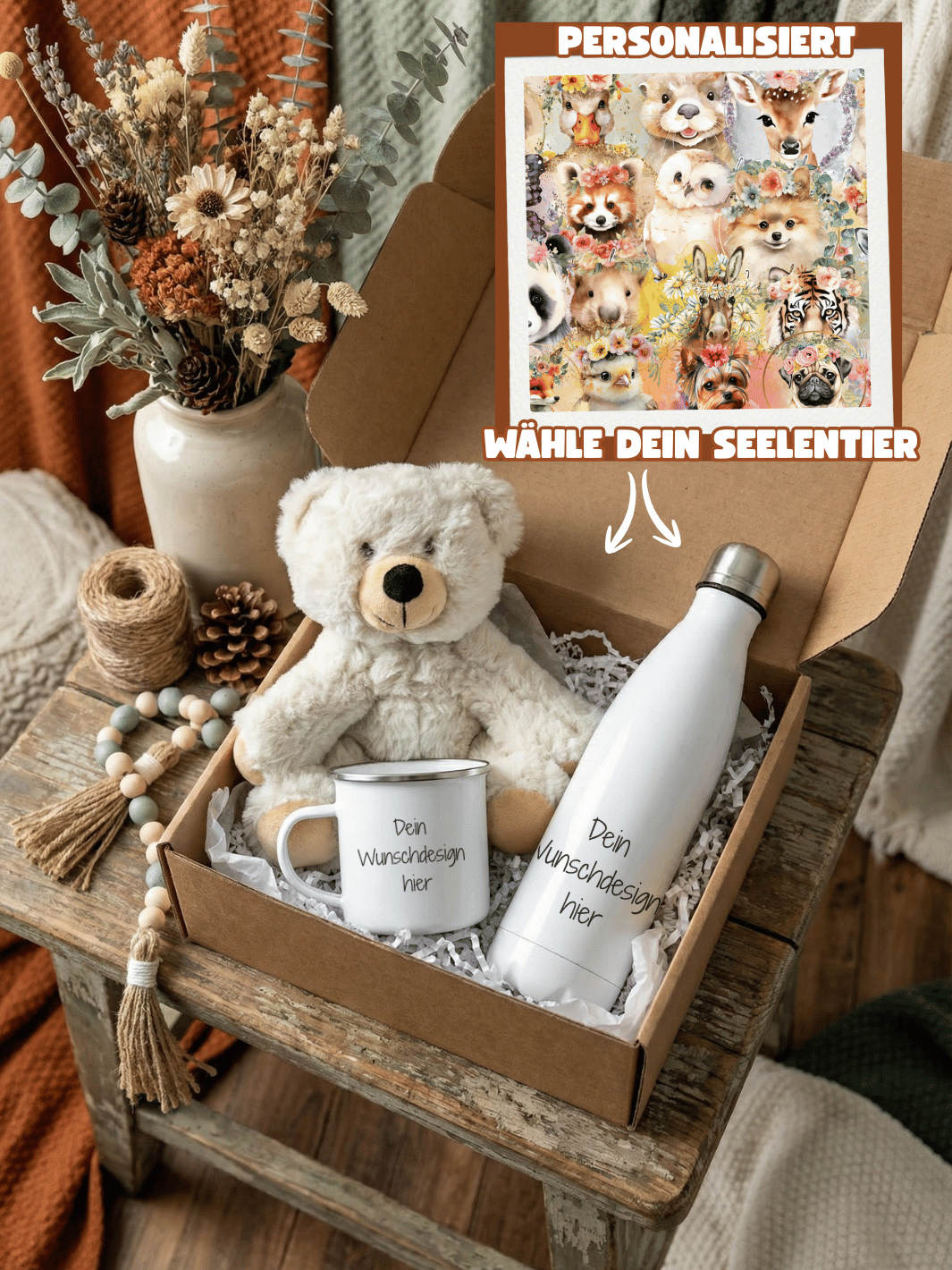 Geschenkbox Seelentier - personalisierbar. Achtsame Geschenke für Frauen von Alles auf Anfang, Bedburg NRW