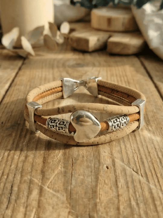 orange Herz Korkarmband - achtsame Geschenke für Frauen bei Alles auf Anfang in Bedburg, NRW