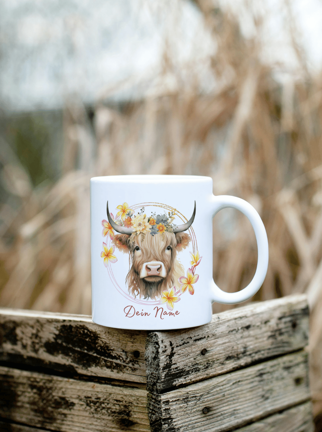 HIGHLAND COW Tasse (personalisierbar)