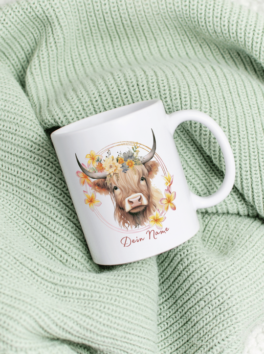 HIGHLAND COW Tasse (personalisierbar)