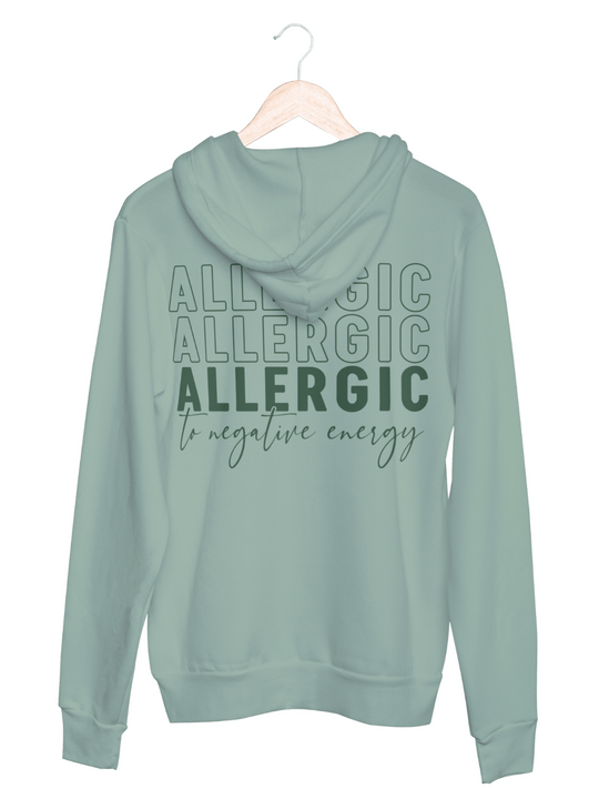 ALLERGIC Unisex Hoodie slimfit sage green