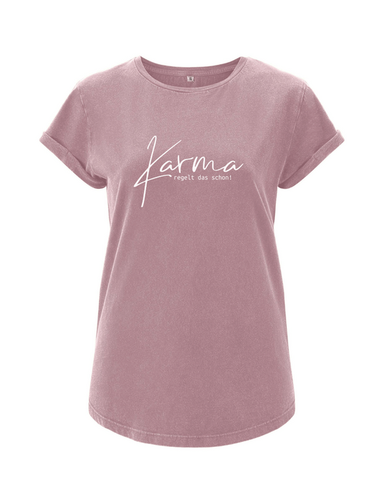 KARMA T-Shirt purple rose